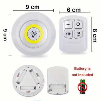 Gambar produk HBI Lampu Tempel LED Cabinet Touch Cool White with Remote Control - H-22