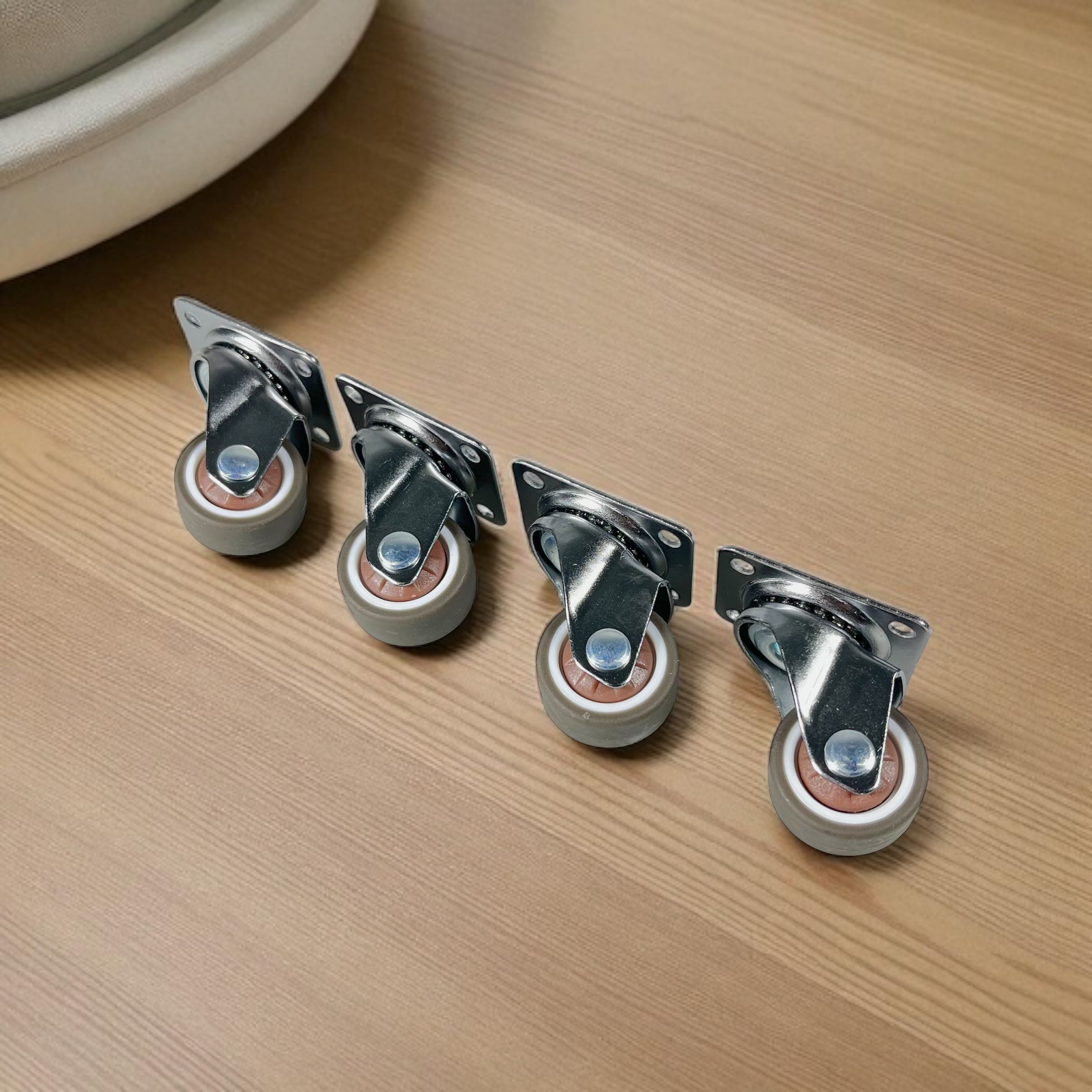 Gambar produk CASTRY Roda Kastor Furniture Soft Rubber Caster Wheel 1 Inch 4 PCS Flat - C10