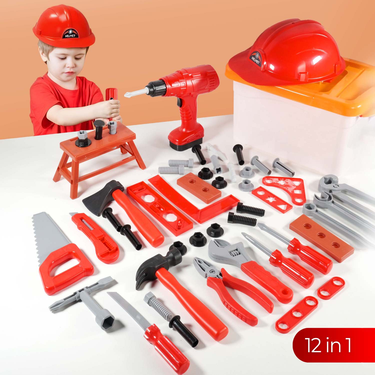 Gambar produk YICHI Hardware Tool Toy Mainan Perkakas Anak Simulasi Pertukangan - TD46