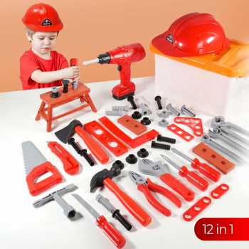 Gambar produk YICHI Hardware Tool Toy Mainan Perkakas Anak Simulasi Pertukangan - TD46
