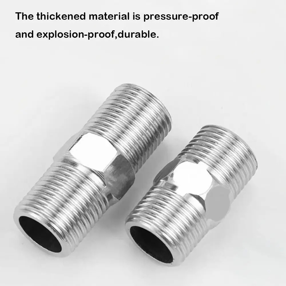 Gambar produk SHILECTI Sambungan Pipa Air Male Hex Nipple Pipe Connector 2 PCS 1/4 Inch - SC138