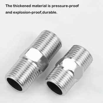 Gambar produk SHILECTI Sambungan Pipa Air Male Hex Nipple Pipe Connector 2 PCS 1/4 Inch - SC138