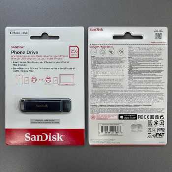 Gambar produk SanDisk Phone Drive USB Type-C Lightning 90MB/s 256GB - SDIXD0N