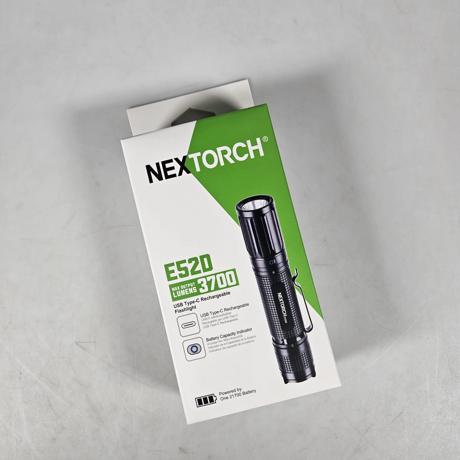 Gambar produk NEXTORCH Lampu Senter LED Mini Bright Tactical USB Type C 3700Lumens - E52D