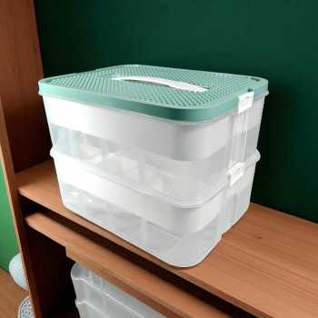 Gambar produk TRL Kotak Penyimpanan Balok LEGO Stackable Storage Container 2 Layer - TR-6T