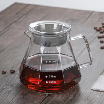 Leeseph Teko Kopi Coffee Server V60 Drip Pour Over Borosilicate Glass - LS048