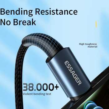 Gambar produk ESSAGER Sunset Kabel Data USB Type C to Type C Fast Charging 60W 1M - EXCTT2-CG01