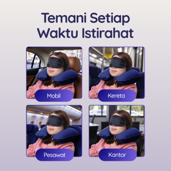 Gambar produk Bantal Leher Travel Angin Earplug Eyemask Inflatable Neck Pillow