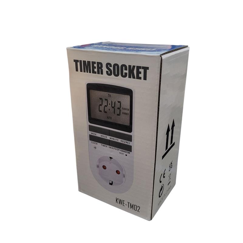 Gambar produk Taffware Stop Kontak Programmable Timer Switch 10 Program 230V/16A - KWE-TM02-EU