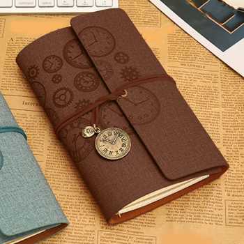Ticentral Buku Jurnal Leather Notebook A6 160 Halaman Grid Blank Line - T680