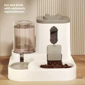 Gambar produk XYNYAN Tempat Makan Minum Anjing Kucing 2in1 Pet Food Water Dispenser - DC-168