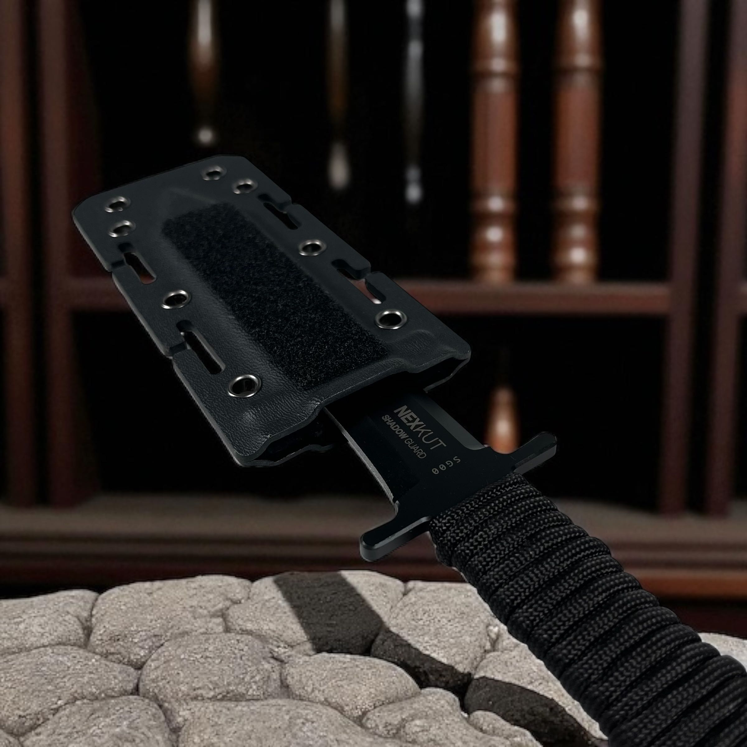 Gambar produk NEXKUT Pisau Survival EDC Tactical Combat Dagger with Kydex Holster - SG00
