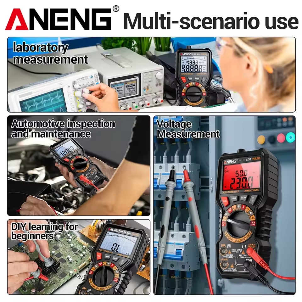 Gambar produk ANENG Digital Multimeter Portable Voltage Tester NCV LCD 20000 Counts - SZ12