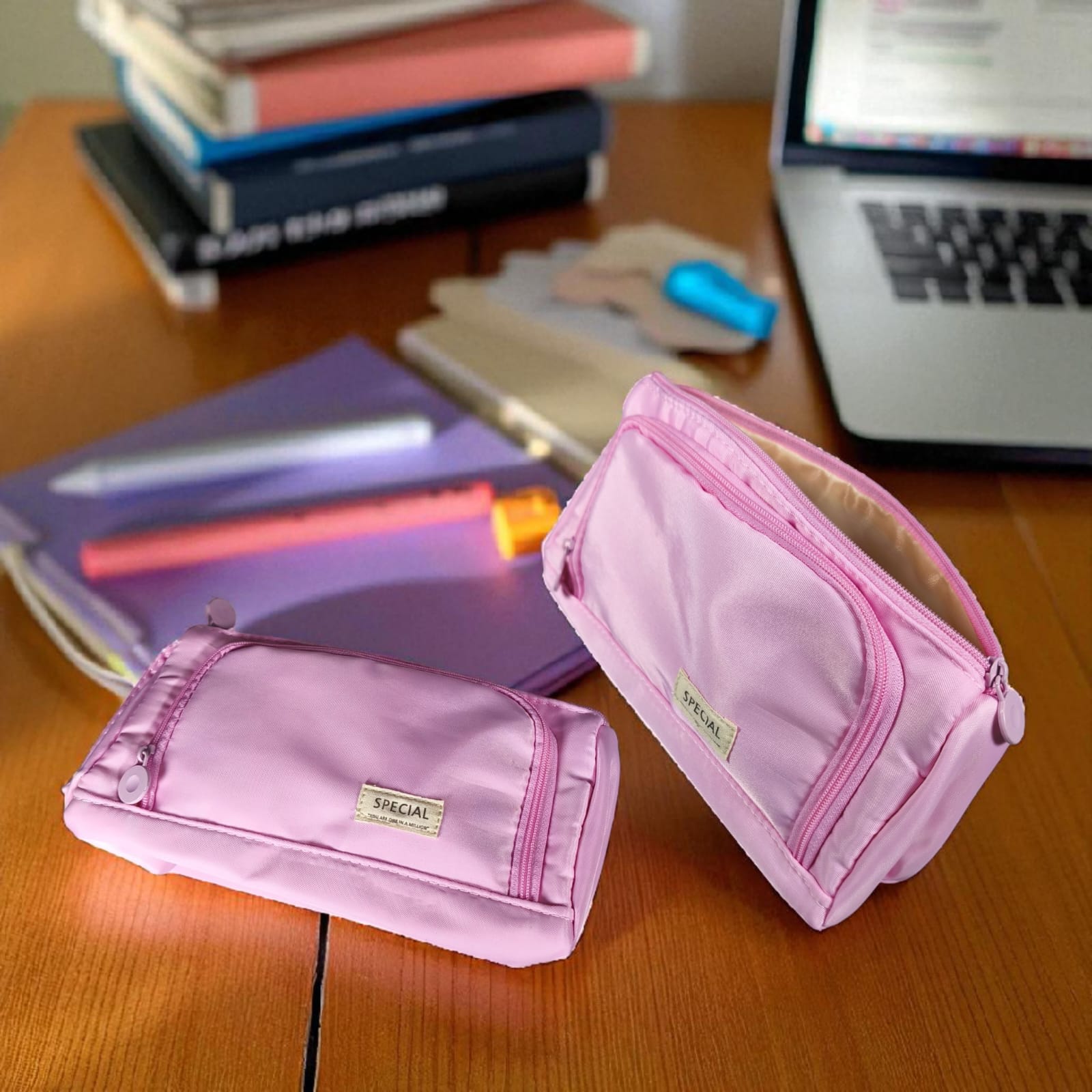 Gambar produk JOMNGUN Tempat Pensil Multi Layer Pencil Case Pouch Stationery - JM01