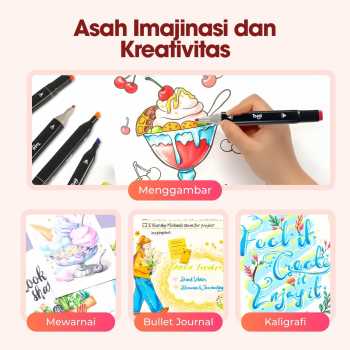 Gambar produk Toddi Spidol Dual Side Fine Art Brush Art Marker Set 120 Warna - CY-006