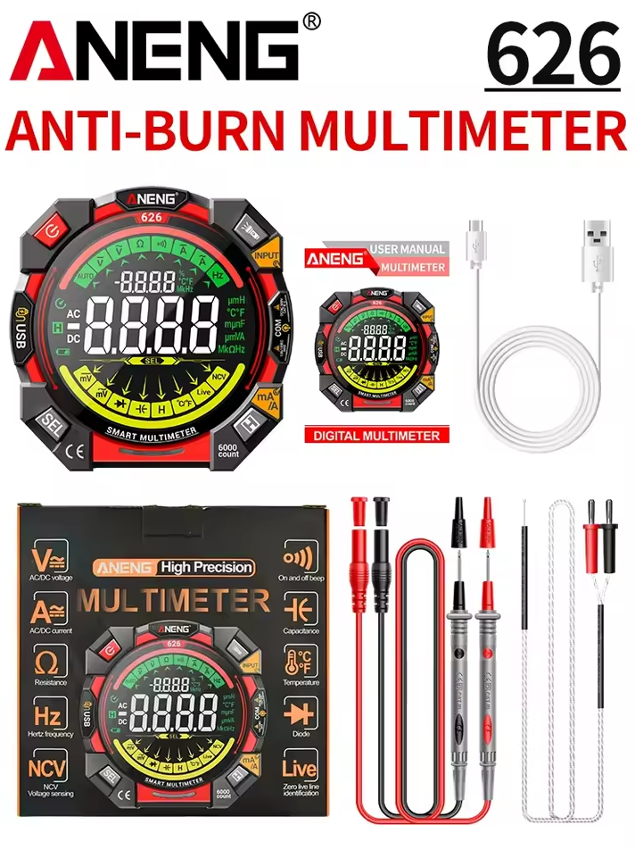 Gambar produk ANENG Digital Multimeter Voltage Resistance Meter 6000 Count - 626