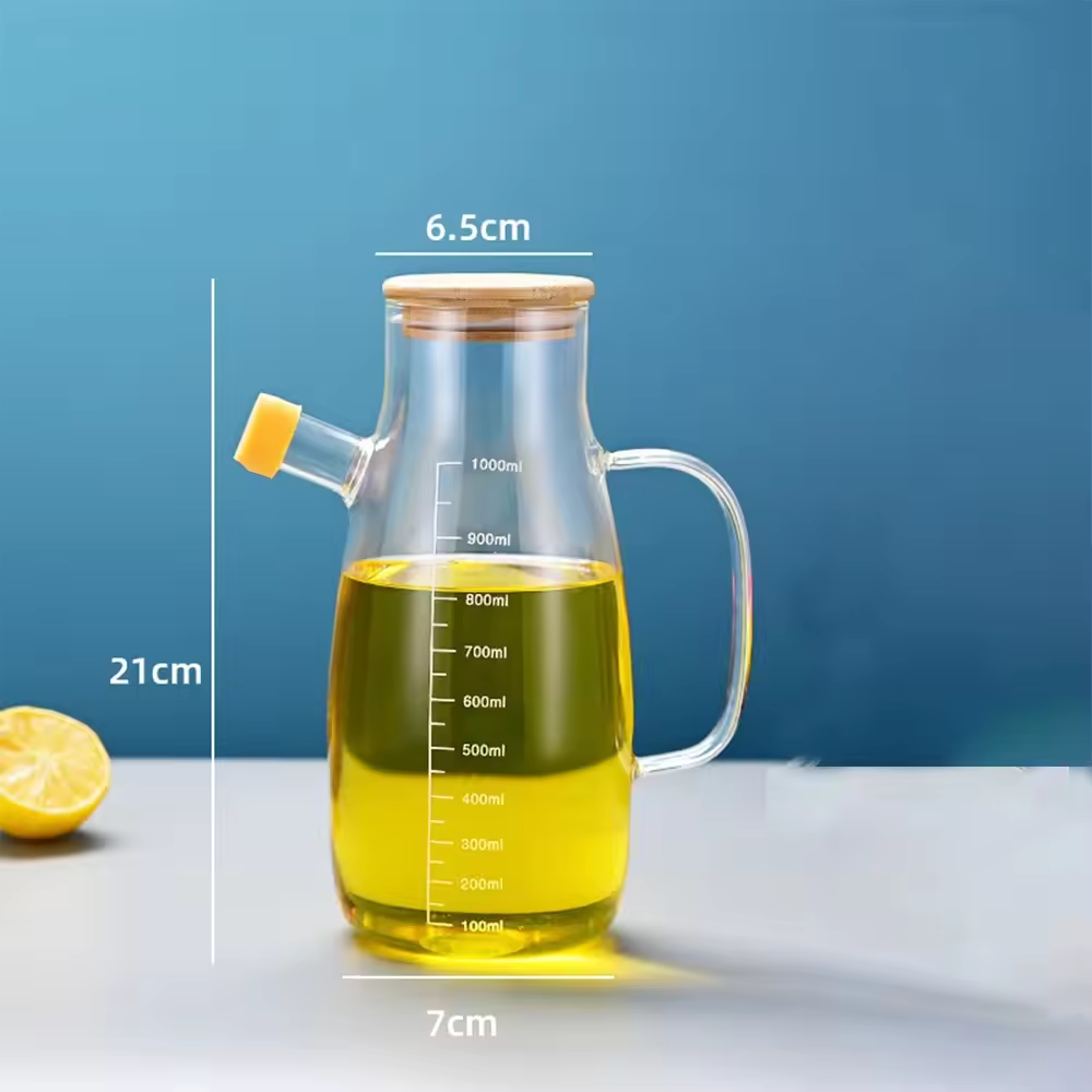 Gambar produk FMA Botol Minyak Borosilicate Glass Oil Pot Leakproof Heat-Resistant 1L - FM-1PL