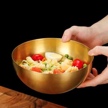 Gambar produk ALRY Mangkuk Mie Salad Stainless Steel Korean Style Noodle Soup Bowl 15cm - ZX-304