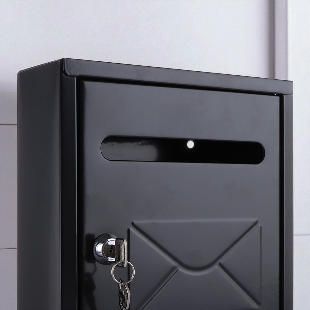 Gambar produk JUNLANG Kotak Surat Pos Metal Mailbox Wall Mounted 20x7.5x26.5cm - JM-20