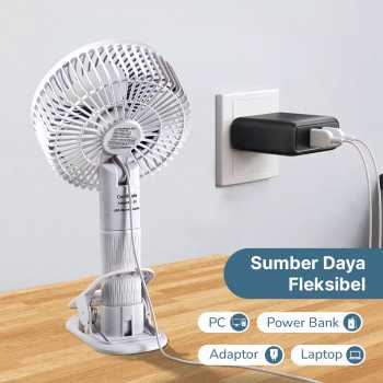 Gambar produk SUPER Kipas Angin Meja Portable Desk Fan USB 6.5 Inch 4.5W - AG-41