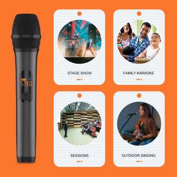 Gambar produk TAVOSOP Mikrofon Karaoke Wireless 2in1 Dynamic Omnipotent Microphone - M23