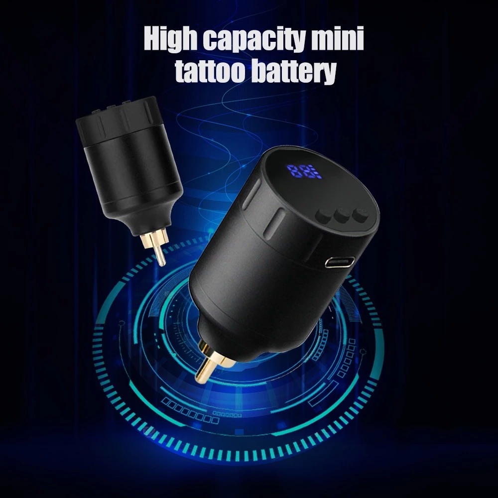 Gambar produk ROCKET Wireless Tattoo Machine Kit Travel 4mm 1300mAh with Cartridge - YL359