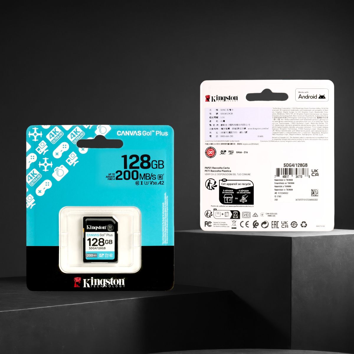 Gambar produk Kingston Canvas Go! Plus SDHC Gen4 U3 V30 200MB/s 128GB - SDG4