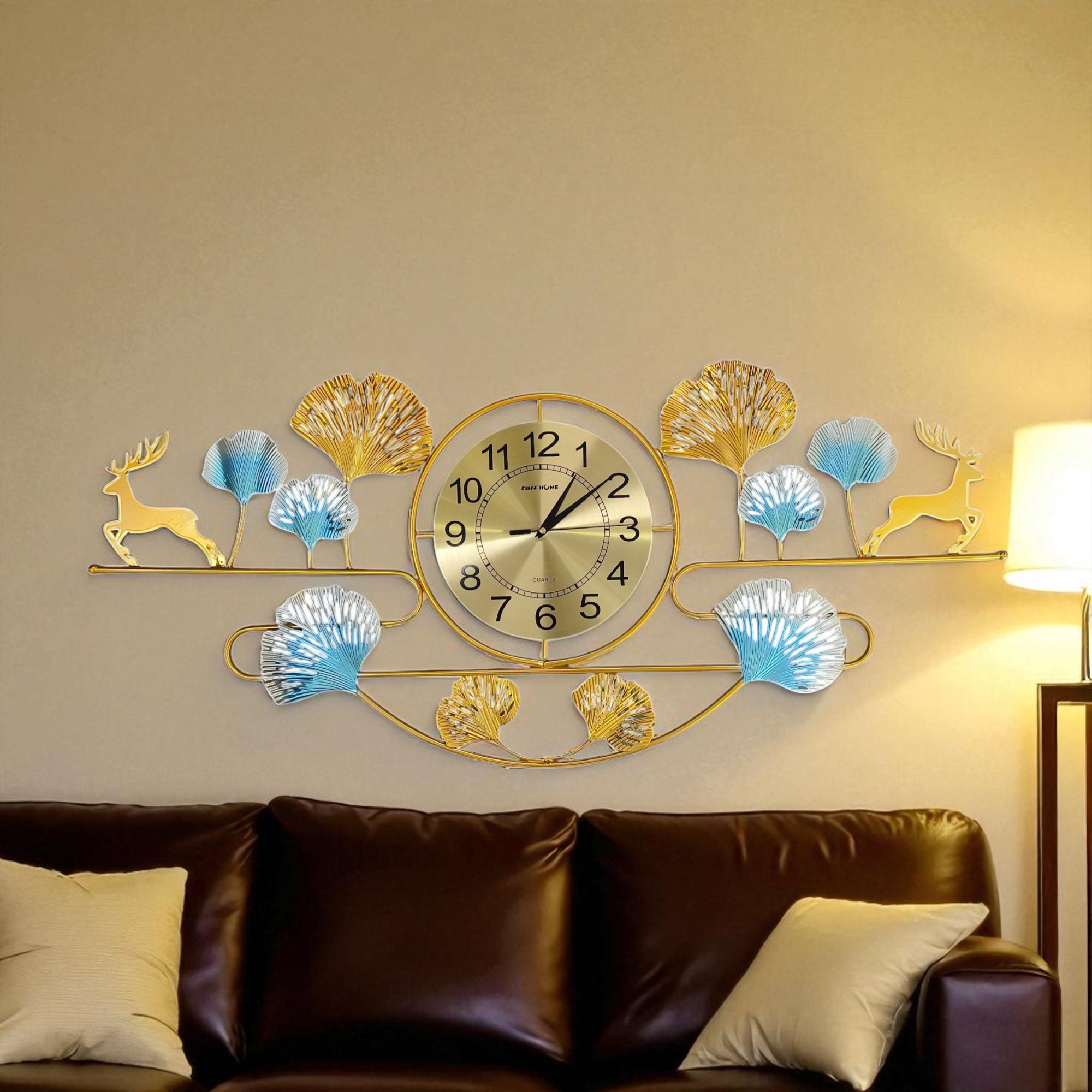 Gambar produk TaffHOME Jam Dinding Quartz Iron Luxury European Style Clock 100cm - 2311