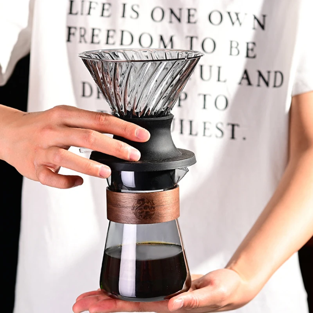 Gambar produk NHAO Teko Kopi Coffee Server V60 Drip Pour Over Borosilicate 500ml - NH465