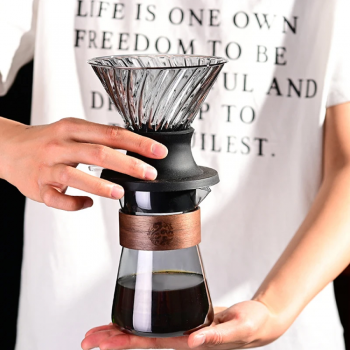 Gambar produk NHAO Teko Kopi Coffee Server V60 Drip Pour Over Borosilicate 500ml - NH465