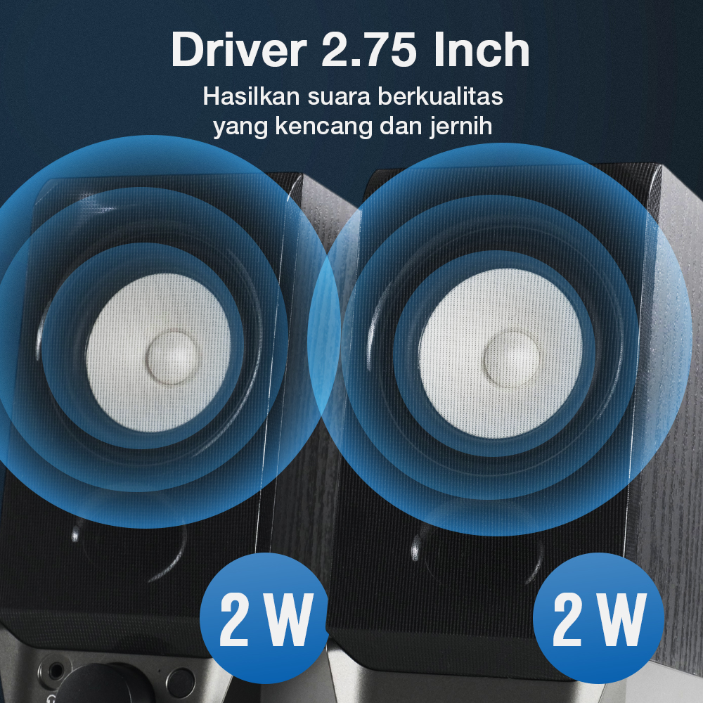 Gambar produk Edifier Speaker Bluetooth Desktop 2.0 Channel USB Sound Card AUX - R19BT