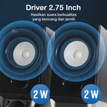 Gambar produk Edifier Speaker Bluetooth Desktop 2.0 Channel USB Sound Card AUX - R19BT