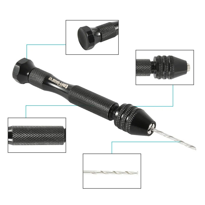 Gambar produk Taffware Bor Tangan Manual HSS Twist Drills dengan 10 Mata Bor - 3003