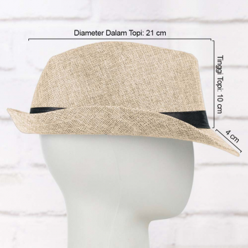 Gambar produk Yingrui Topi Fedora Unisex Laken Hat Jazz Classic Vintage - M-58