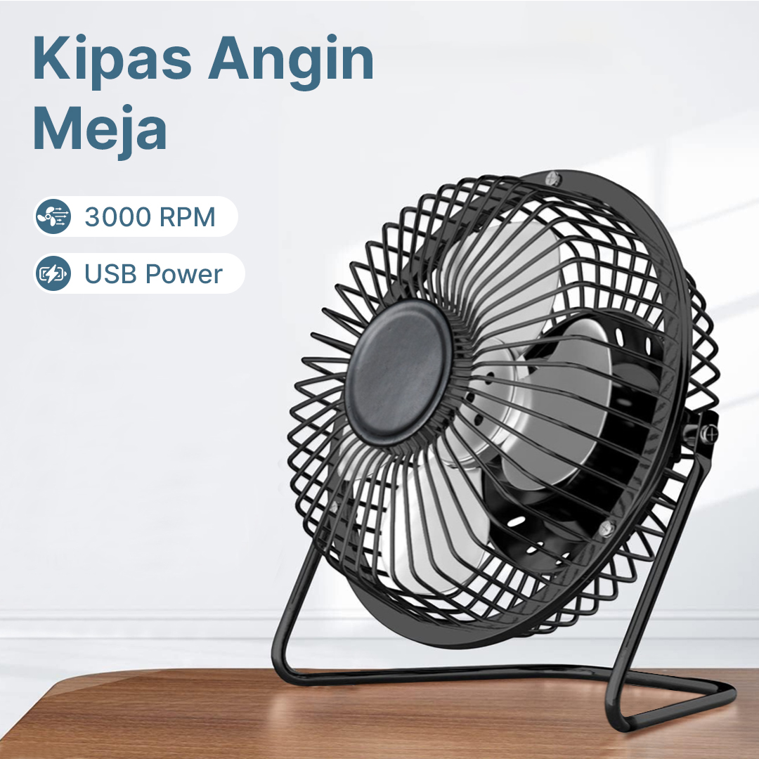 Gambar produk SANHUAI Kipas Angin Meja Portable Desk Table Fan USB 5.3 Inch 2.5W - A18