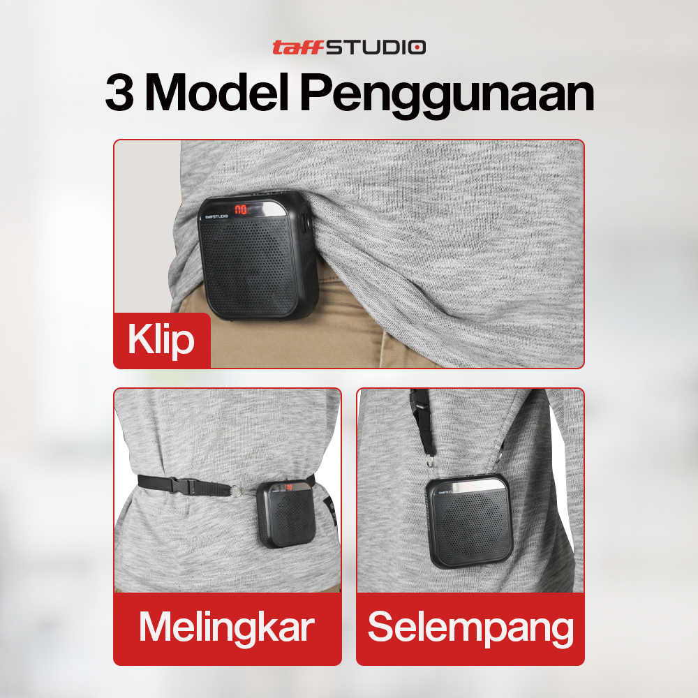 Gambar produk TaffSTUDIO Penguat Suara Active Speaker Megaphone Tourguide Amplifier - K6
