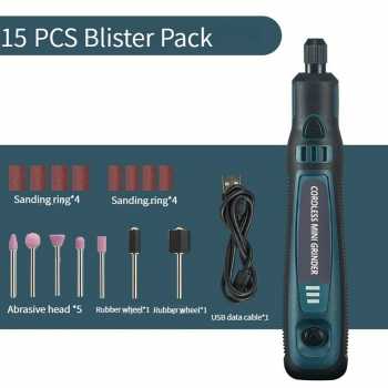 Gambar produk CMG Bor Listrik Mini Grinder Polishing USB 3 Speed 15000 RPM 3.6V - TY-CM01