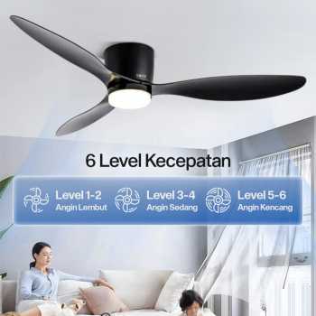 Gambar produk SOVE Kipas Angin Gantung Lampu Tri Color Ceiling Fan 52 Inch - YN-45