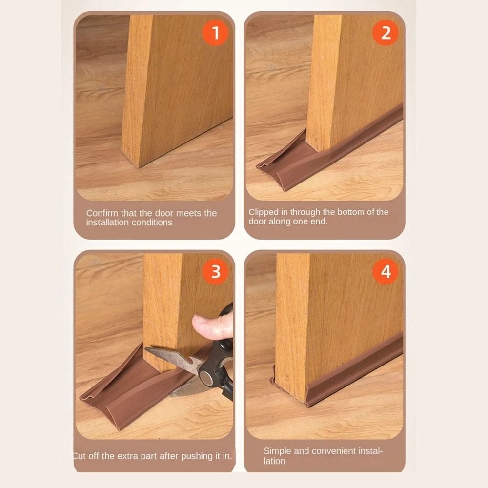 Gambar produk TPSK Lis Pintu Penghalang Debu Serangga Door Seal Strip 1Mx55mm - TP149