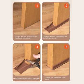 Gambar produk TPSK Lis Pintu Penghalang Debu Serangga Door Seal Strip 1Mx55mm - TP149