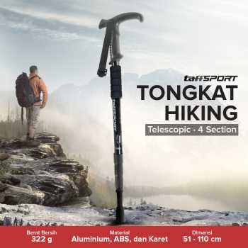 TaffSPORT Tongkat Hiking Telescopic Trekking Pole Aluminium 110cm - E4102