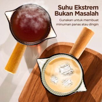 Gambar produk KESOTO Gelas Takar Kopi Espresso Shot Measuring Cup Double Spout 90ml - KS65