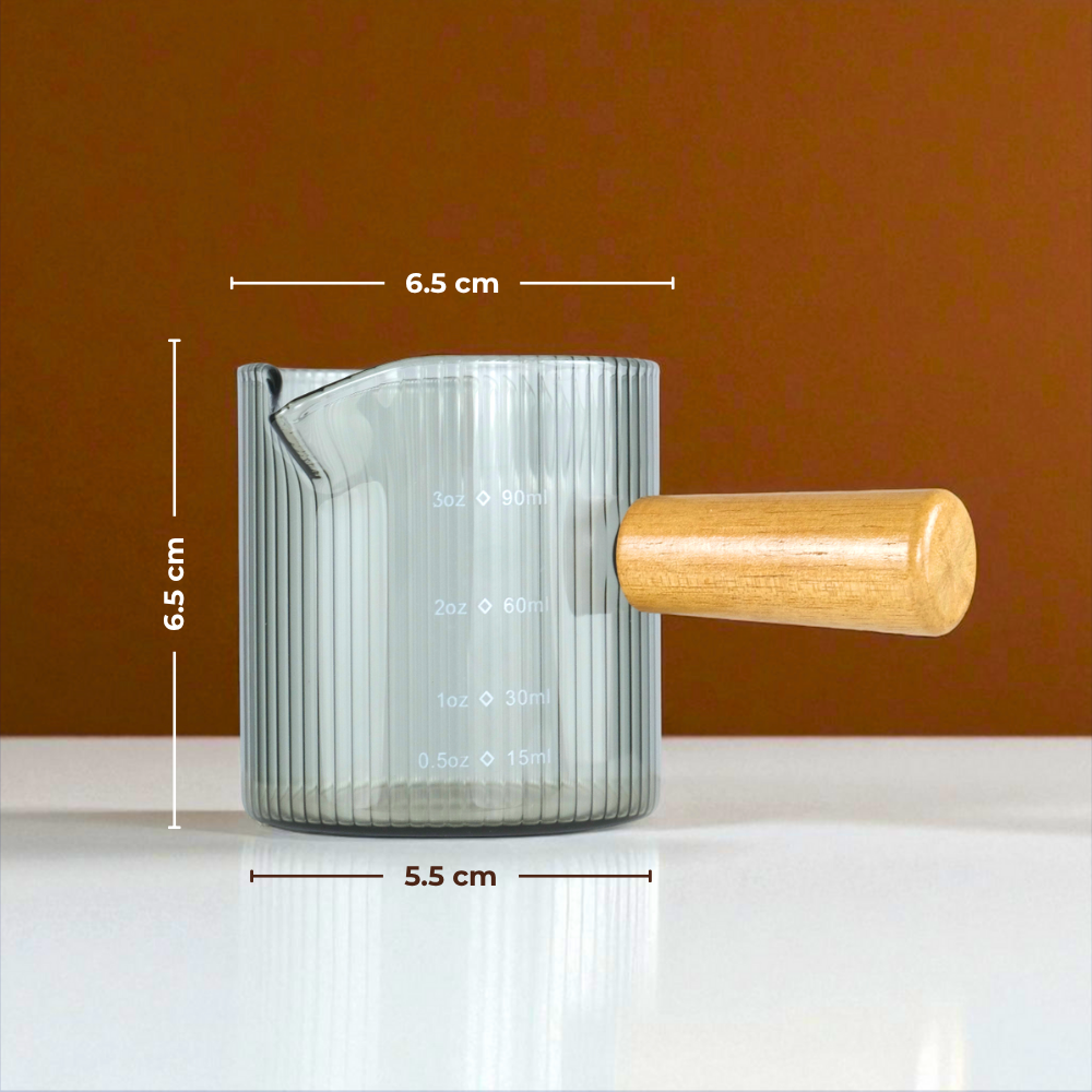 Gambar produk KESOTO Gelas Takar Kopi Espresso Shot Measuring Cup Double Spout 90ml - KS65
