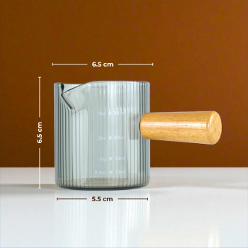 Gambar produk KESOTO Gelas Takar Kopi Espresso Shot Measuring Cup Double Spout 90ml - KS65