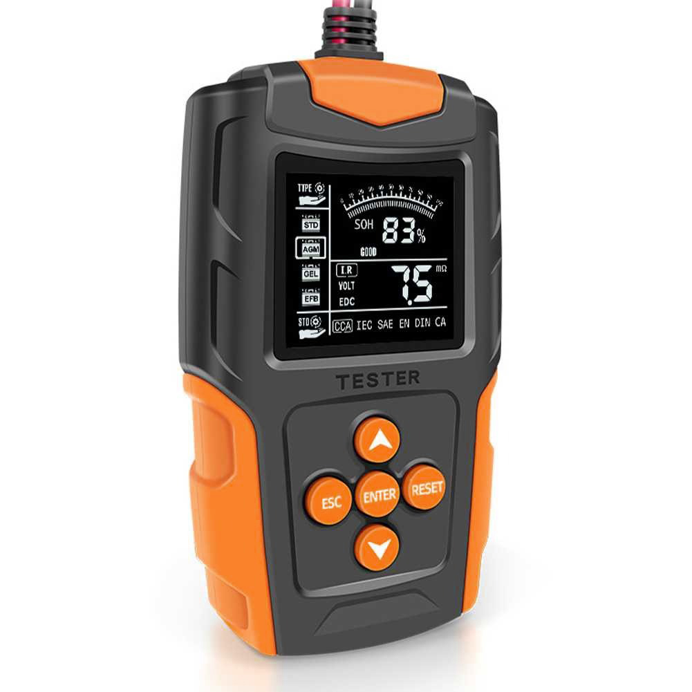 Gambar produk FOXSUR Tester Aki Kendaraan Lead Acid Battery Tester LCD 200Ah 12/24V - FBT-200