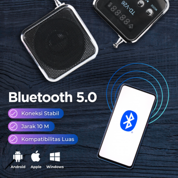 Gambar produk NBY Speaker Bluetooth Portable Mini MP3 Player FM Radio 3W - TD-V26