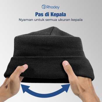 Gambar produk Rhodey Topi Kupluk Rajut Pria Wanita Poliester Beanie Hat Winter - EC002