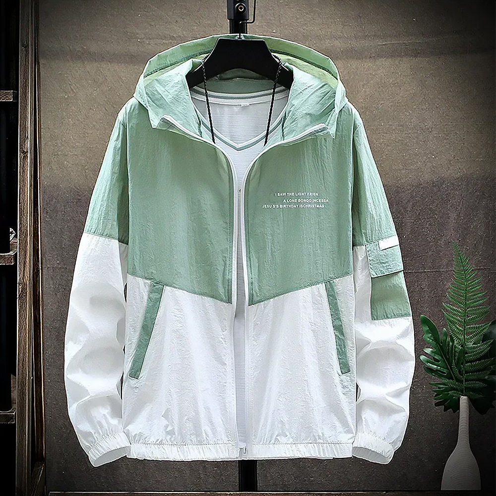 Gambar produk MOMO Jaket Running Anti UV Windbreaker Korean Style Polyester XXL - MM067