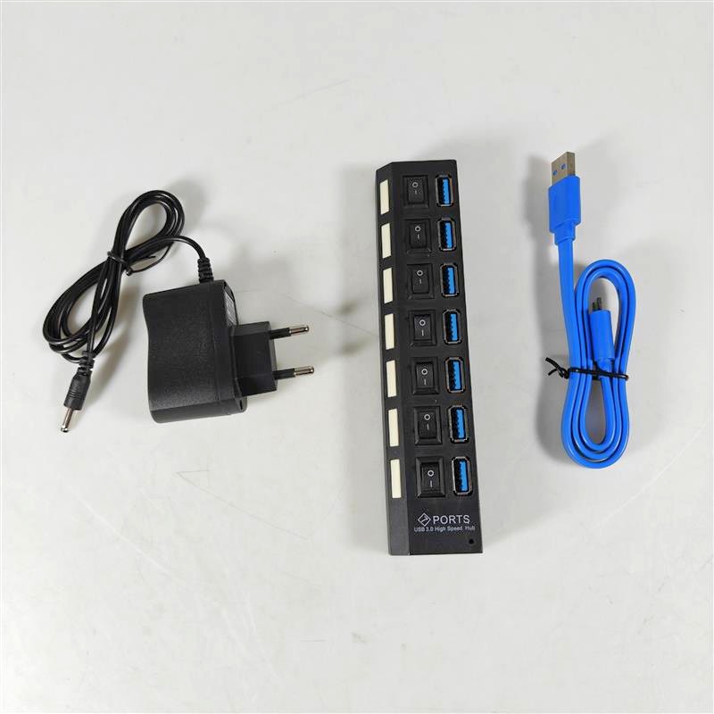 Gambar produk YUANRURU USB Type A Hub 7 Port USB 3.0 High Speed Extender - Y445