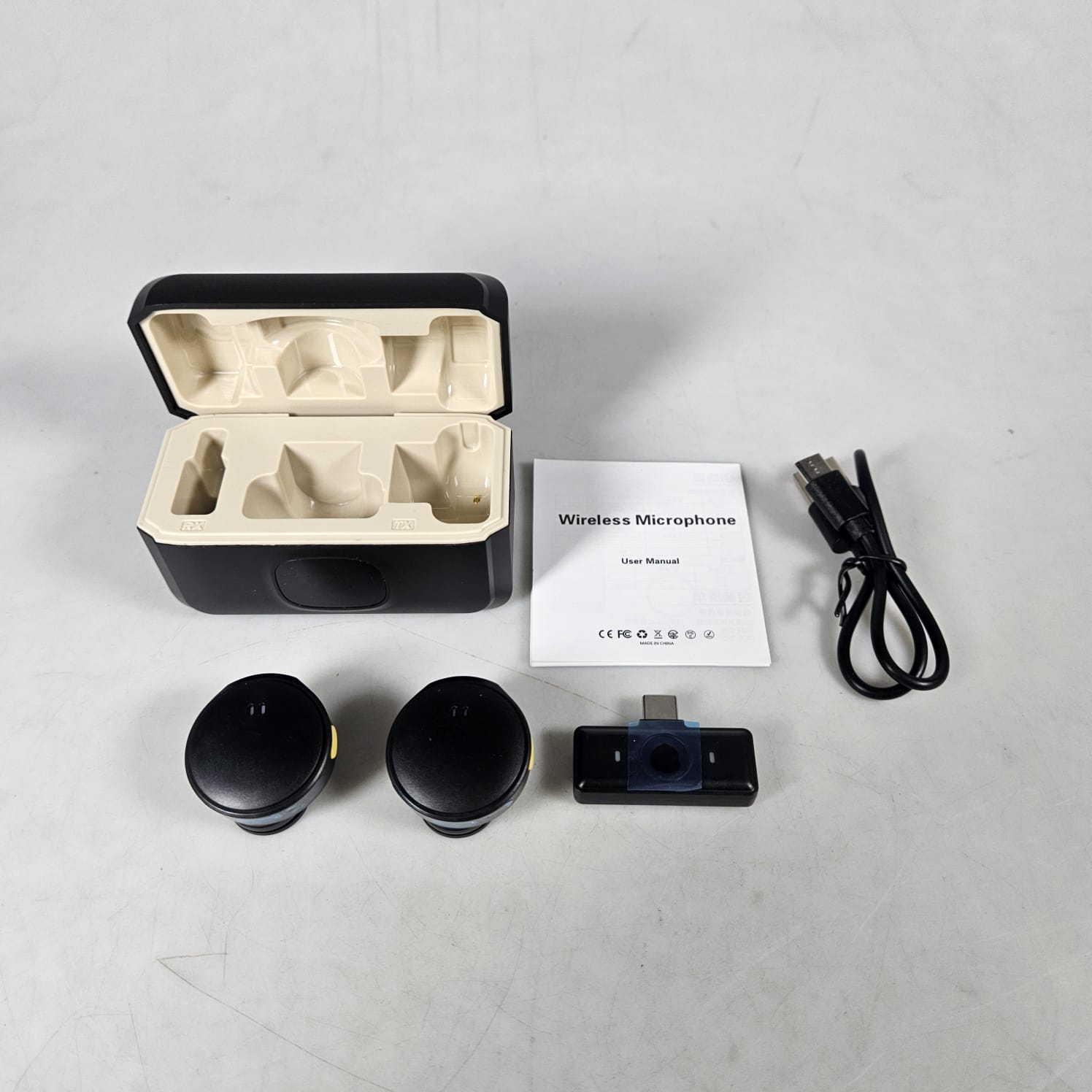 Gambar produk WIFIT Mikrofon Wireless Lavalier Microphone Vlogger Magnetic Clip Type C - Q8